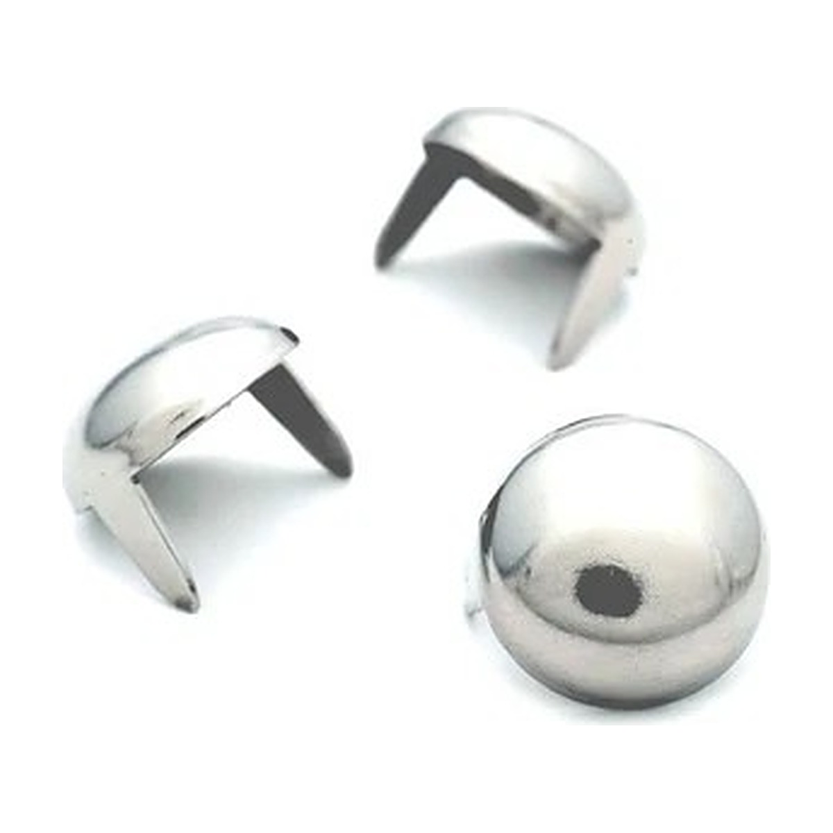1/2" Round Dome Saddlebag Studs – Silver